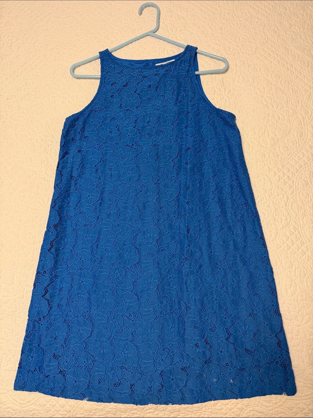 Beautiful BB Dakota Royal Blue Lace Sleeveless Dress, READ-small tear in lining